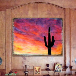 Cactus Art Wooden Wall Art by Nature Wonders - 95241B