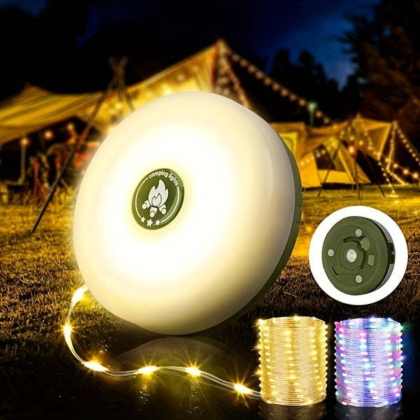Camping USB Lights String, 4in1 Upgraded Outdoor String Lights