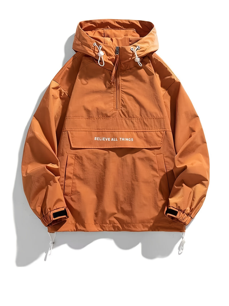 Men's Heavy-Duty Windproof Hooded Jacket