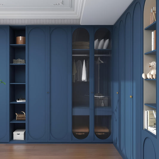 1 Roll Solid Dark Blue Thick Peel & Stick Wallpaper