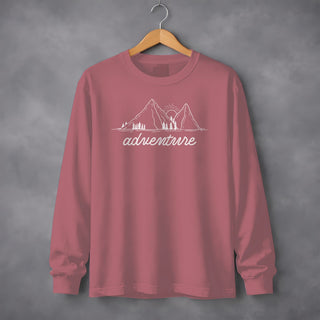 Adventure Awaits Mountains and Sunshine - Long Sleeve Tee