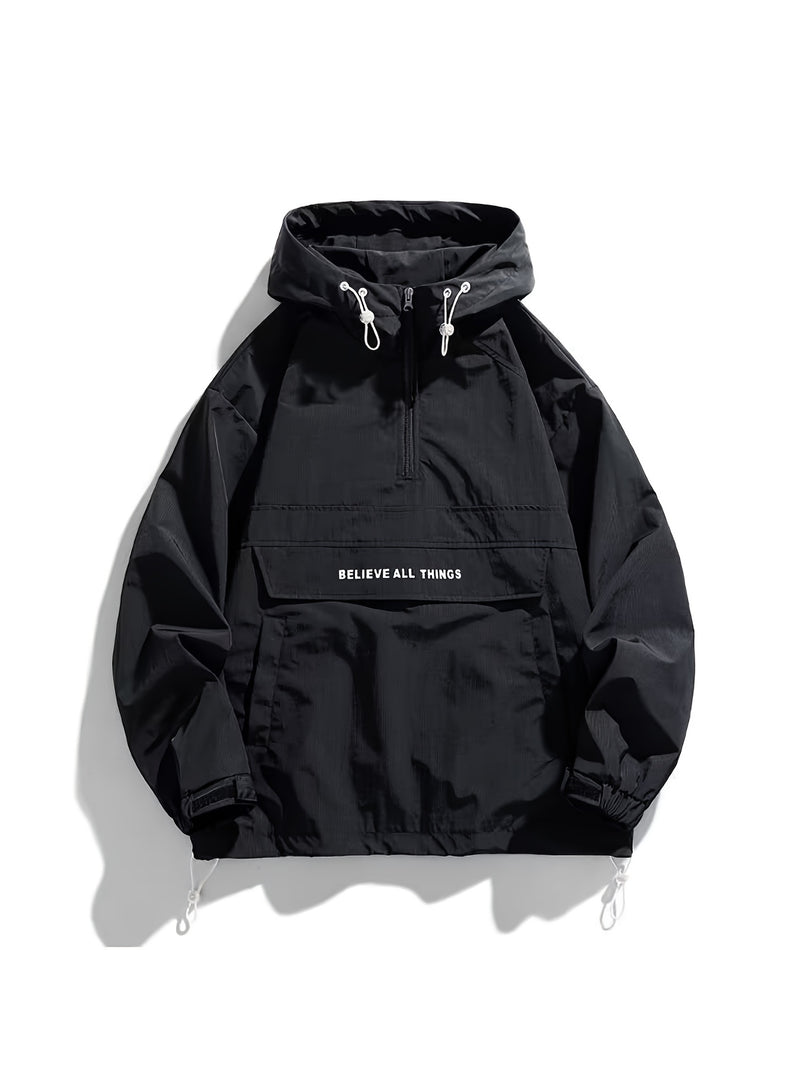 Men's Heavy-Duty Windproof Hooded Jacket