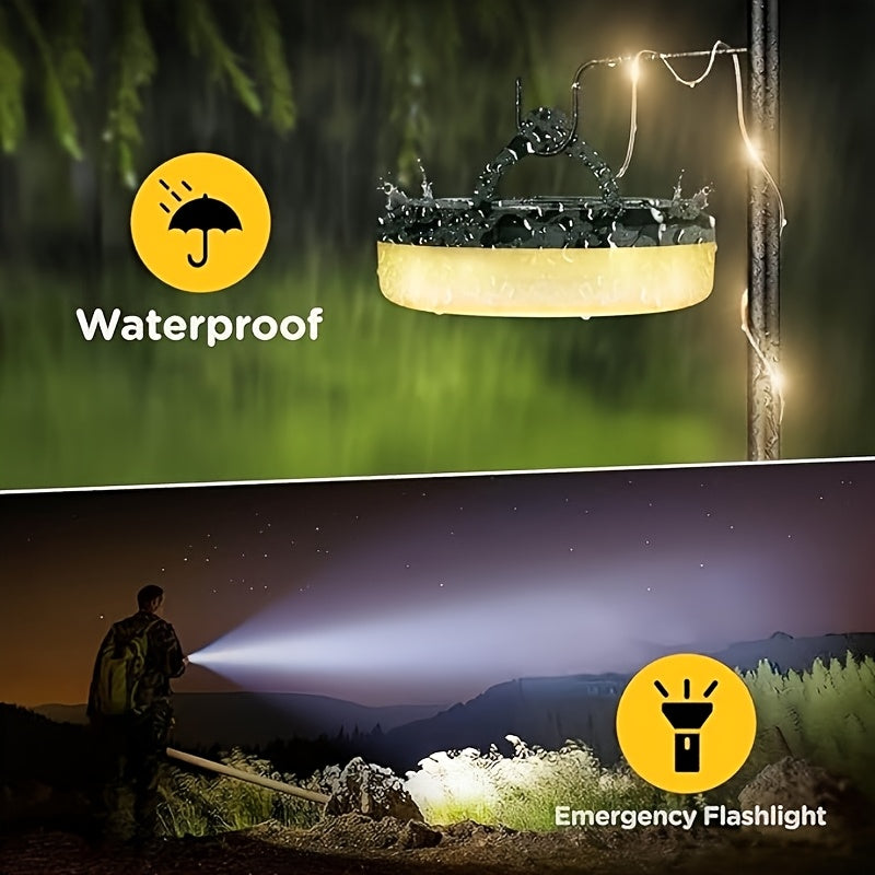 Camping USB Lights String, 4in1 Upgraded Outdoor String Lights