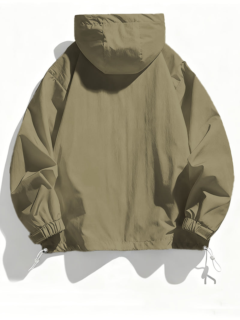 Men's Heavy-Duty Windproof Hooded Jacket