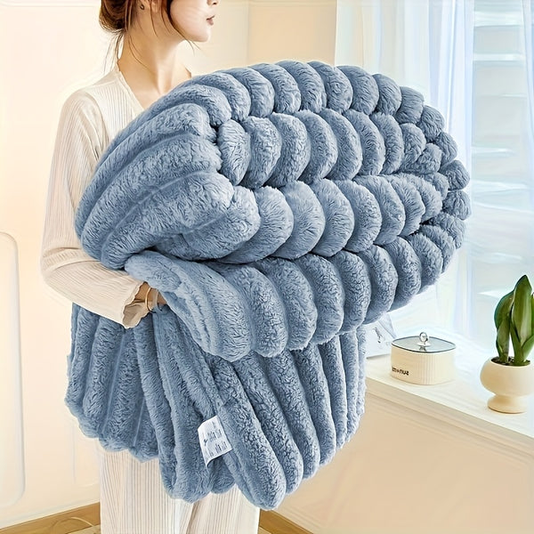 1pc Blanket Soft and Comfortable Faux Rabbit Hair