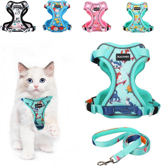 Cat Harness and Leash Set Escape Proof Reflective Adjustable Vest
