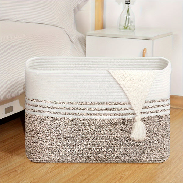 Large Rectangle Woven Basket - 3 Colors