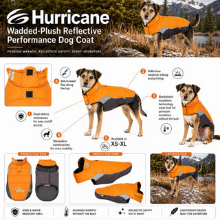 Dog Helios ® Hurricane-Waded Plush 3M Reflective Insulated Winter Dog Coat
