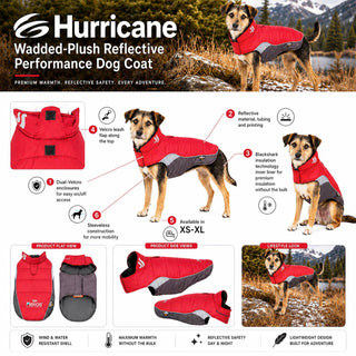 Dog Helios ® Hurricane-Waded Plush 3M Reflective Insulated Winter Dog Coat