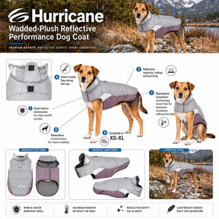 Dog Helios ® Hurricane-Waded Plush 3M Reflective Insulated Winter Dog Coat