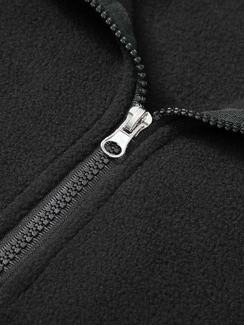 Men's Half-Zip Standing Collar Sweatshirt - Thermal Pullover