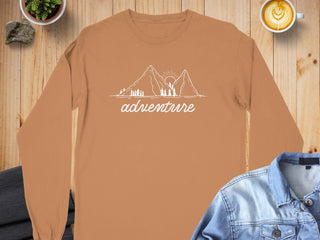 Adventure Awaits Mountains and Sunshine - Long Sleeve Tee