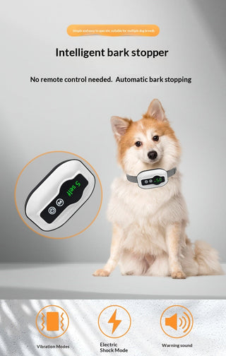 Smart Vibration Anti-Bark Dog Training Collar, IP67 Waterproof