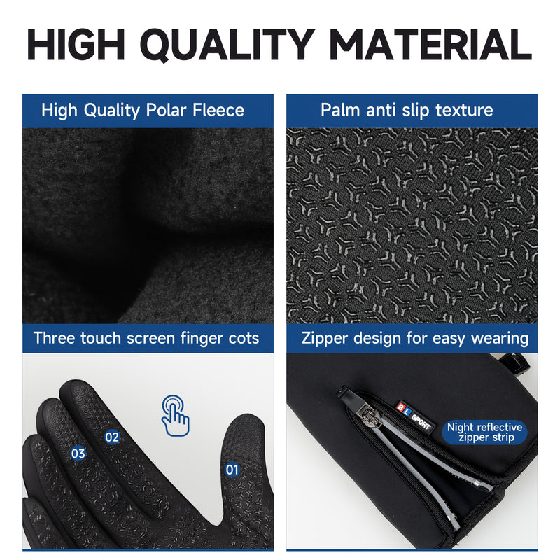 Outdoor Cold, Touch Screen and Windproof Sports Gloves