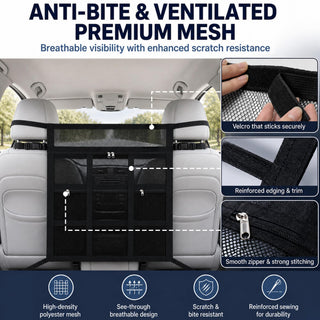 Car Dog Barrier with Hook and Loop Fastener