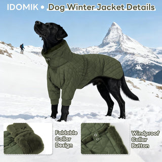 Waterproof Fleece-Lined Dog Snow Jacket, S–3XL