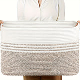Large Rectangle Woven Basket - 3 Colors