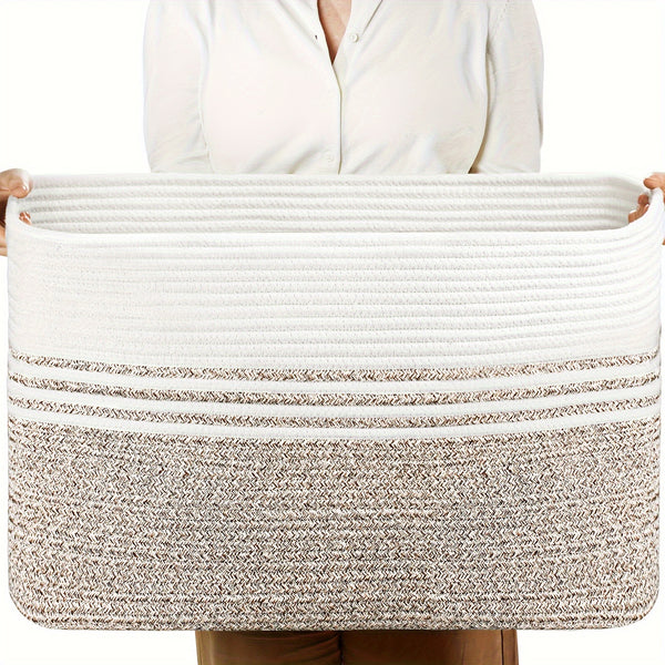 Large Rectangle Woven Basket - 3 Colors