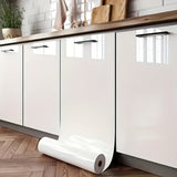 1pc Self-Adhesive White Glossy Vinyl Wallpaper, 15.75inch x 78.74inch