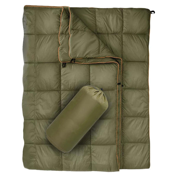 Outdoor Camping Puffy Blanket, Weather Resistant