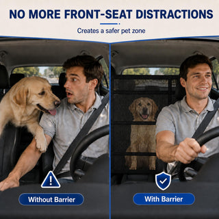 Car Dog Barrier with Hook and Loop Fastener