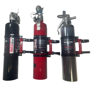 3" Fire Extinguisher Mount W/ Red H3R MaxOut 2.5LB Fire Extinguisher