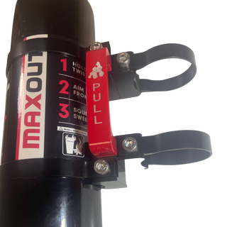 3" Fire Extinguisher Mount W/ Red H3R MaxOut 2.5LB Fire Extinguisher