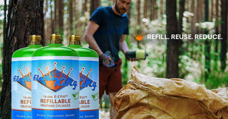 Flame King Eco Friendly Sustainable 1lb Empty Refillable Propane Tank