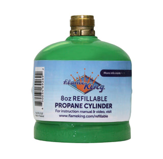 Flame King Eco Friendly Sustainable 8oz 1/2lb Refillable Propane Tank