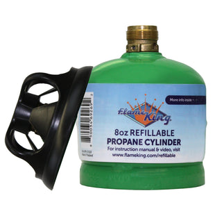 Flame King Eco Friendly Sustainable 8oz 1/2lb Refillable Propane Tank