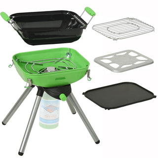 Flame King Multi-Function Portable BBQ Grill Camp Stove