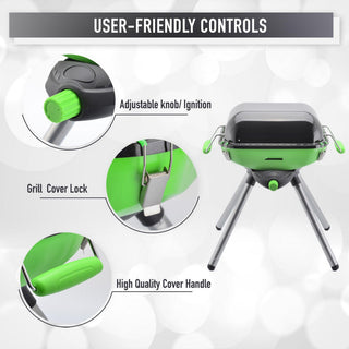 Flame King Multi-Function Portable BBQ Grill Camp Stove