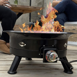 Flame King Outdoor Portable Propane Gas 24" Fire Pit Bowl