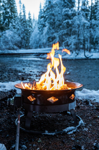 Flame King Outdoor Portable Propane Gas 24" Fire Pit Bowl