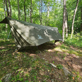 12 ft Hammock Tarp with Storm Doors | Hideaway Rain Fly