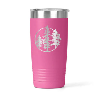 20 Oz Insulated Tumbler for Hiking – Pine Tree Design