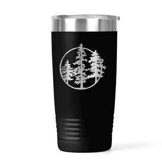 20 Oz Insulated Tumbler for Hiking – Pine Tree Design