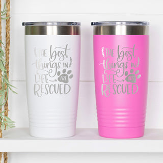 Dog Rescue Tumbler 20 oz Insulated Travel Mug