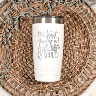 Dog Rescue Tumbler 20 oz Insulated Travel Mug