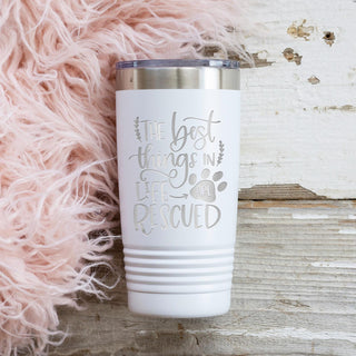 Dog Rescue Tumbler 20 oz Insulated Travel Mug
