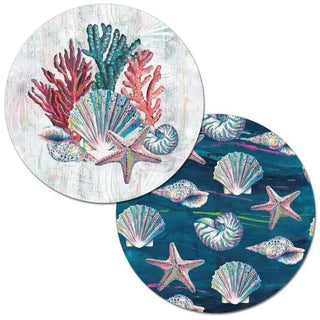 Jewels of the Sea Reversible Round Plastic Placemat