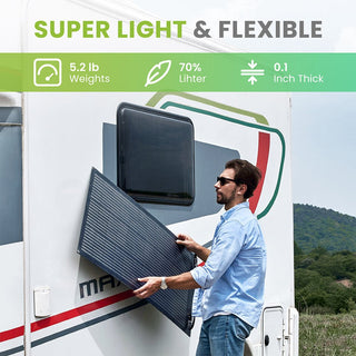 Uirbxiy 100W Flexible Solar Panel – High-Efficiency Monocrystalline Cells