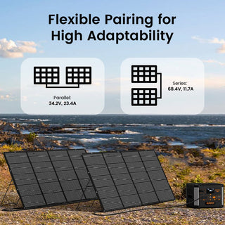Nurzviy New Type 400W Portable Solar Panel Lightweight Monocrystalline Suitcase（only have two brackets available at the moment）