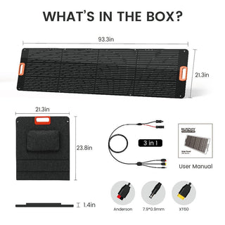 Nurzviy 200 Watt 20V Monocrystalline Foldable Solar Suitcase