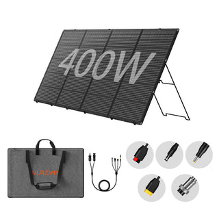 Nurzviy New Type 400W Portable Solar Panel Lightweight Monocrystalline Suitcase（only have two brackets available at the moment）