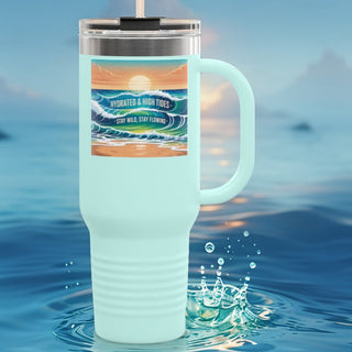 Ocean Wave Insulated Travel Mug – 40 oz