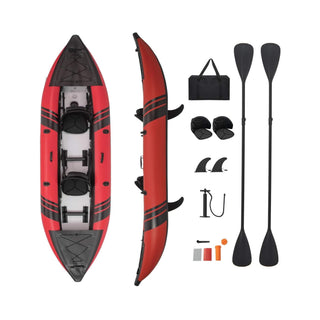 Premium 12FT 2-Person Inflatable Tandem Kayak Kit With Pump And Paddles (SAK94816)
