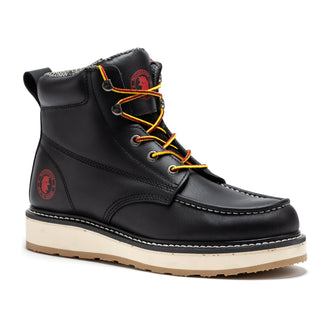 Magnolia Men's Black Soft Toe Zip Sided Wedge Work Boots