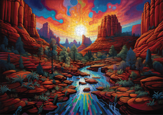 Sedona Sunset 1000 Piece Jigsaw Puzzle