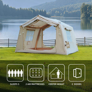 Trailora 4-Season Outdoor Inflatable Blow Up Camping Tent With Air Pump [4-6 People] (SAK46821)